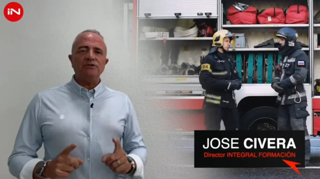 José Civera explicando la oposición de bombero en Madrid